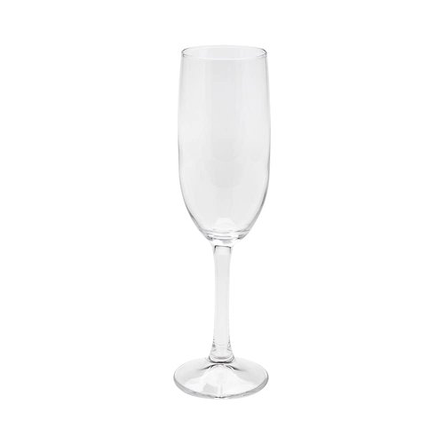 Restaurantware Cascata 6 Ounce Champagne Flutes Set Of 12 Tempered Champagne Glasses - Chip-Resistant Fine-Blown Glass Wine Flutes Dishwasher-Safe For Champagne Mimosas or Cocktails