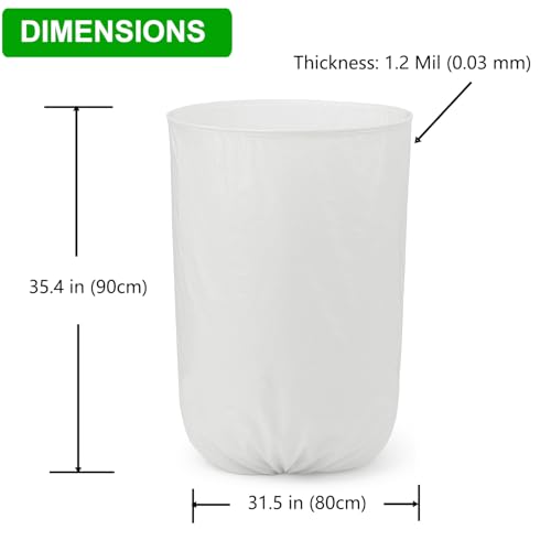 Heavy Duty 15 Gallon Trash Bags 40 Count Leak-Proof Garbage Liners