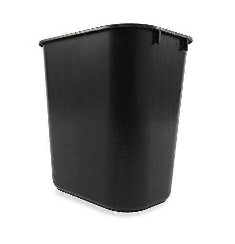 Rubbermaid Deskside Wastebasket, 3.25-Gallon Black Trash Can (12-Pack)