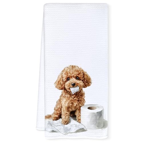 Poodle Hand Towels 16x24 Inch - Cute Dog Gifts for Women