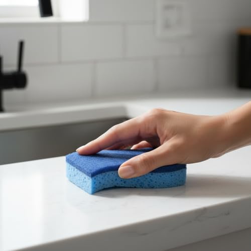 Non-Scratch Kitchen Sponge for Dishes - Multi-Surface Cleaning