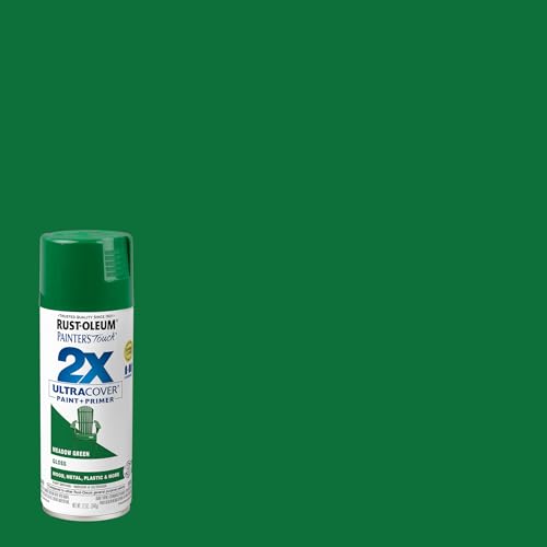 Rust-Oleum Painter's Touch 2X Ultra Cover Spray Paint Gloss Meadow Green 12oz