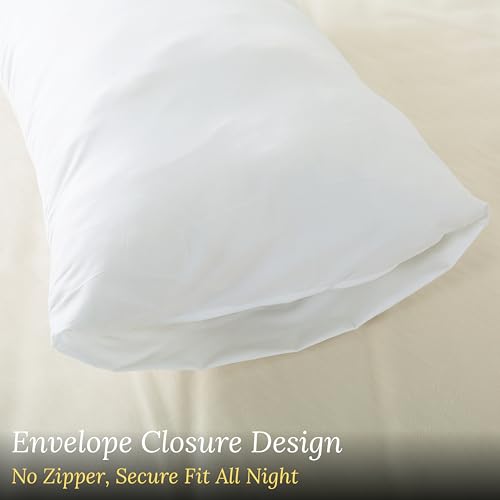 EVOLIVE Ultra-Soft Microfiber Pillowcases Set of 2 - 20"x30" White