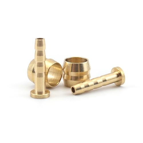 10 Set Bicycle Olives and Barbs Insert Brass Connecting Insert Hydraulic Disc Brake Hose Olive Connector Component Insert Replacement Compatible with Brake Hose (BH59)