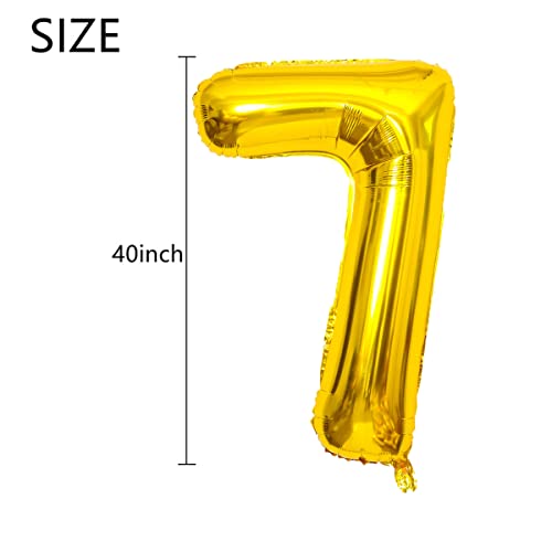 Gold 40 Inch Jumbo Number Balloons 4 & 7 for Birthday & Anniversary