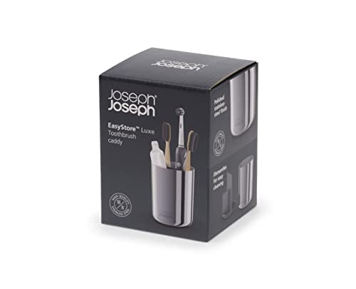 Joseph Joseph EasyStore Luxe Stainless-Steel Toothbrush Caddy