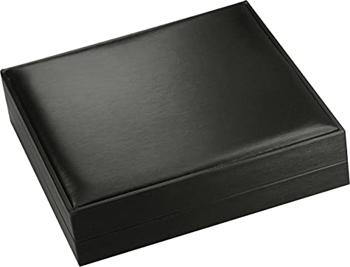 Luxury Black Necklace Storage Box with Velvet Interior