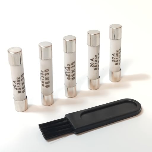 20A Microwave Fuse 5-Pack, Slow-Blow Ceramic Replacement