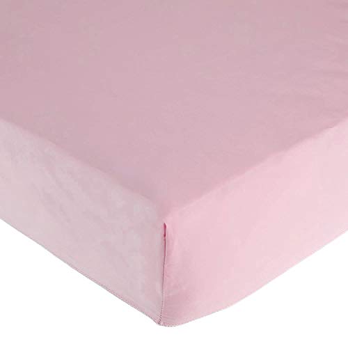 American Baby Company Microfiber Fitted Nap Mat Sheet for Daycare 24x48 Pack of 2, Pink