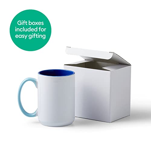Cricut Beveled Sublimation Mug, 15 Oz Ocean Ceramic Mug (Pack of 4)