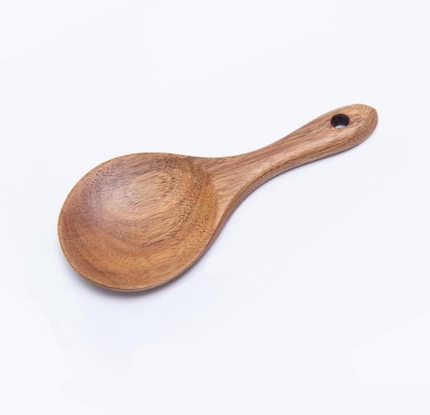 7-Inch Natural Wooden Rice Spoon - Non-Stick Serving Paddle