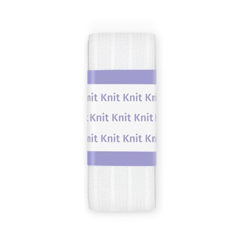 Dritz Sport Knit Elastic 1-1/4 Inch, White - Soft & Flexible