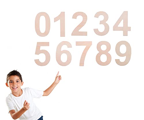 12-Inch Unfinished Wood Number 4 for DIY Crafts & Decor