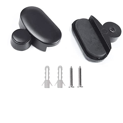 Lagogia Oval Mirror Clips - 4 Pcs Black Zinc Alloy Wall Mounted Glass Brackets
