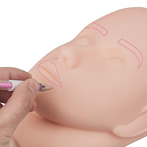 TEONEI Eyebrow Microblading Skin Marker Pen Mapping Tool Pink