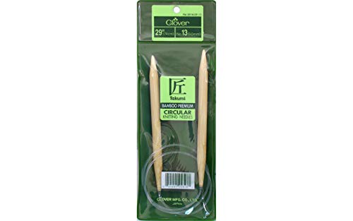 Clover Takumi Bamboo Circular Knitting Needles - 29 Inch Size 13