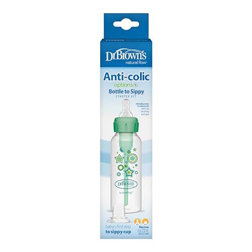 Dr. Brown's Anti-Colic Sippy Bottle Starter Kit, 8oz, 2 Pack - Green