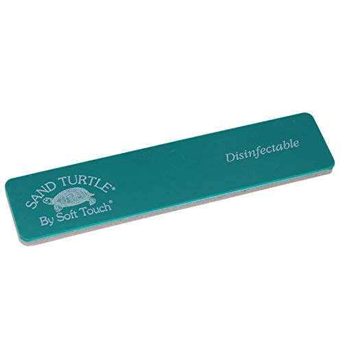 Soft Touch Sand Turtle Nail File Block, Teal 120 Grit Fine, 5.25 Inch