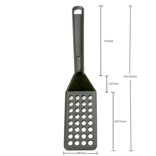 Norpro Black My Favorite Spatula with Holes - 10 Inch Nylon Cooking Tool