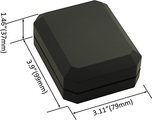 Luxury LED Necklace Gift Box - Octagonal Black Jewelry Pendant Box
