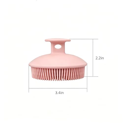 Silicone Body Scrubber & Scalp Massager - 2-in-1 Exfoliating Shower Loofah for Sensitive Skin (Brown)