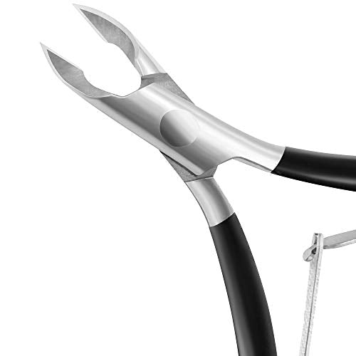 BlueOrchids Professional Stainless Steel Cuticle Nipper and Pusher Set - Black
