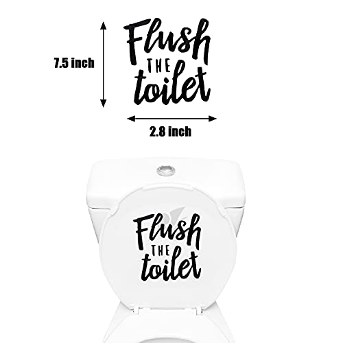 Funny Toilet Seat Sticker Decals - 2 Pack PVC Bathroom Decor