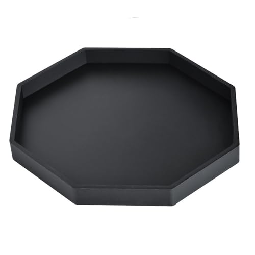 2-Piece Silicone Bathroom Vanity Tray Set - Round & Octagon, 7 Inch