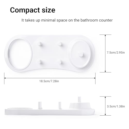 Electric Toothbrush Holder for Oral B with 4 Head Covers