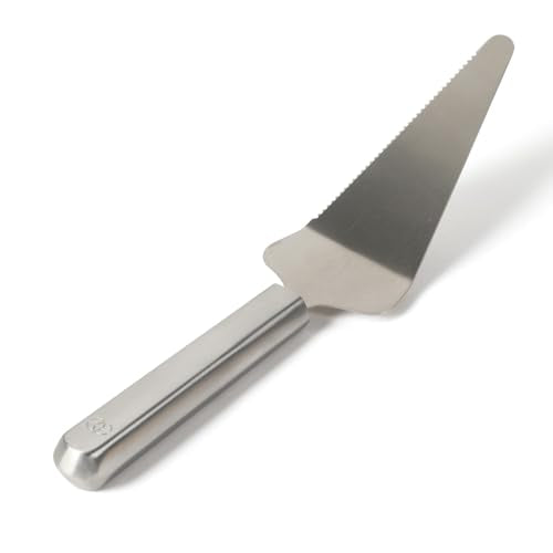 Calphalon Stainless Steel Pie Server with Serrated Edge - Ergonomic Cake & Dessert Spatula