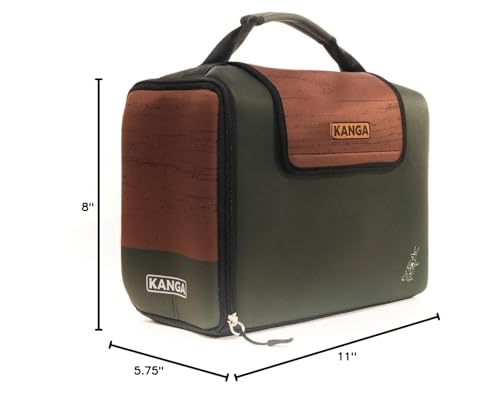 Kanga Insulated Cooler Bag - Soft Cooler Bag - 12 Pack Beer and Seltzer Drink Cooler - Insulated and Durability Tested - Kanga Kase Mate Cooler - Woody