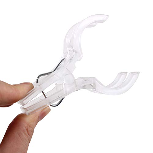 WARMBUY Heavy Duty Clear Plastic Towel Clips - 8 Pack