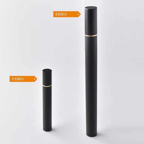 Airtight Black ABS Incense Storage Tube - 4.4/8.8 Inch Holder