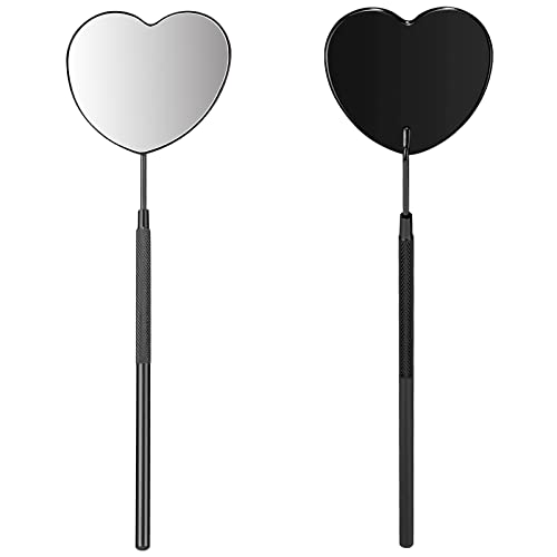 Heart Shaped Lash Extension Mirror - Detachable Stainless Steel Tool