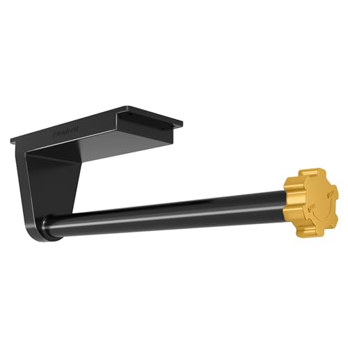 Evemlceol Adhesive Paper Towel Holder Wall Mount with Gold Locking Nut