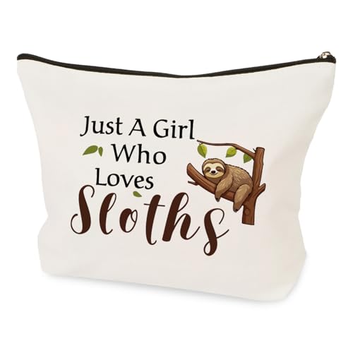 Sloth Makeup Bag Cute Animal Cosmetic Pouch Travel Toiletry Organizer