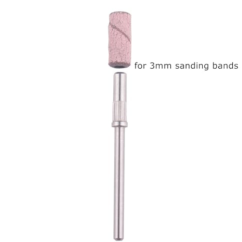 2Pcs Small Mandrel Nail Drill Bits for 3mm Sanding Bands 3/32 Shank