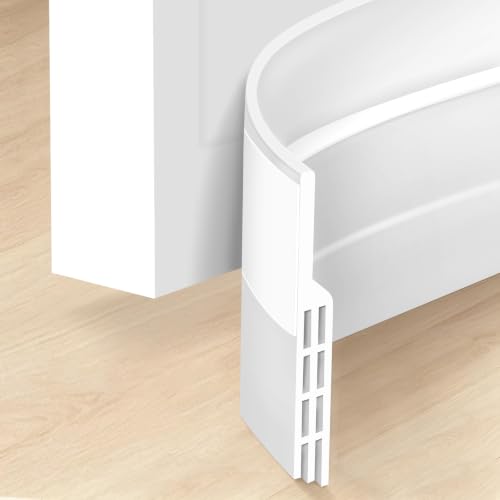 Trisiki Silicone Door Draft Stopper - 2" W x 39" L, White Door Sweep