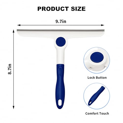 9.7” Multi-Use Window Squeegee for Streak-Free Cleaning