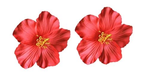 Red Hawaiian Flower Hair Clips 2Pcs Bohemian Hair Accessories