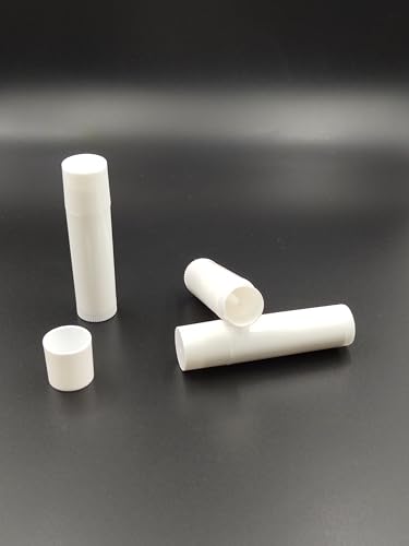 25Pcs Empty Lip Balm Tubes 5g - Refillable White Chapstick Containers