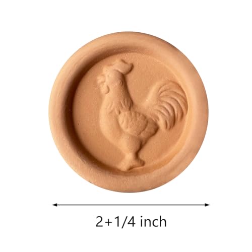OULLYY 2 Pcs Roosters Terracotta Brown Sugar Keeper Disc - Reusable Food Storage Softener