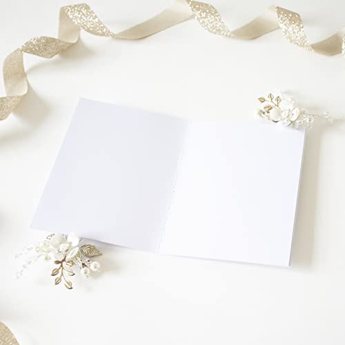 His & Hers Wedding Vow Books - Gold Geometric Keepsake Set