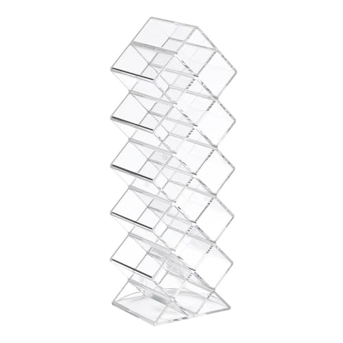Acrylic Lipstick Organizer - 16-Slot Stackable Clear Makeup Holder