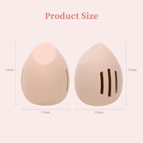 Portable Makeup Sponge Holder - Vented Silicone Egg-Shaped Case