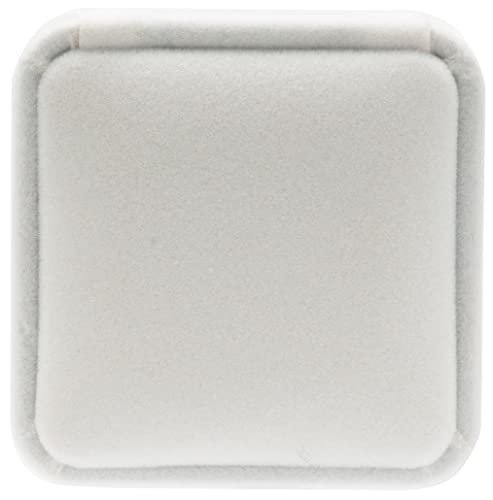 Classic White Velvet Jewelry Box for Necklaces & Pendants