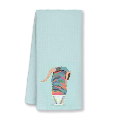 Blue Laundry Room Hand Towel - 16x24 Inch Decorative Bathroom Towel