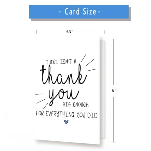 Funny Thank You Card for Boss, Teacher, Doctor, Nurse - 8x5.3in