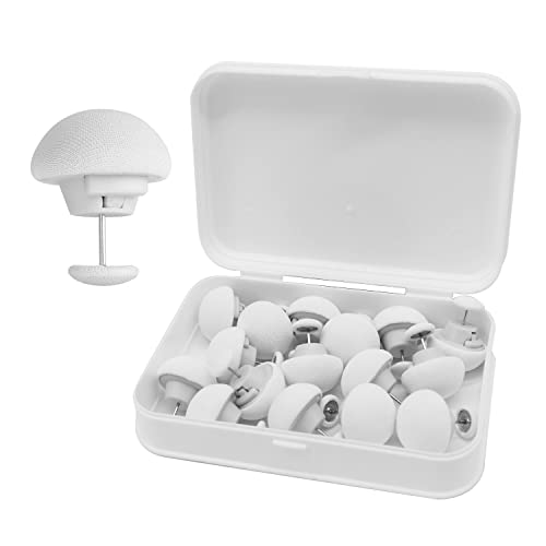 Linwnil 16Pcs Duvet Clips - Soft Fabric Mushroom Fasteners, White