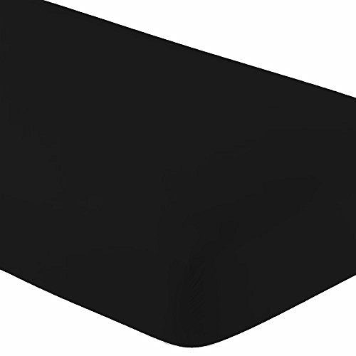 Twin XL Black Microfiber Fitted Sheet - 15" Deep Pocket, 1800 Series